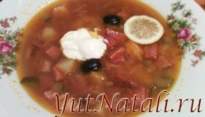 Сборная мясная солянка с картофелем